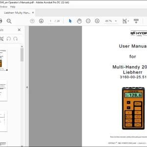 Liebherr Multy Handy 202045 perator's Manual - PDF DOWNLOAD