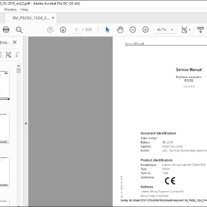 Liebherr P9350 447 Hydraulic Excavator Service Manual 42901 - PDF DOWNLOAD