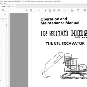 Liebherr R 900 HDS Litronic Operation and Maintenance Manual  - PDF DOWNLOAD