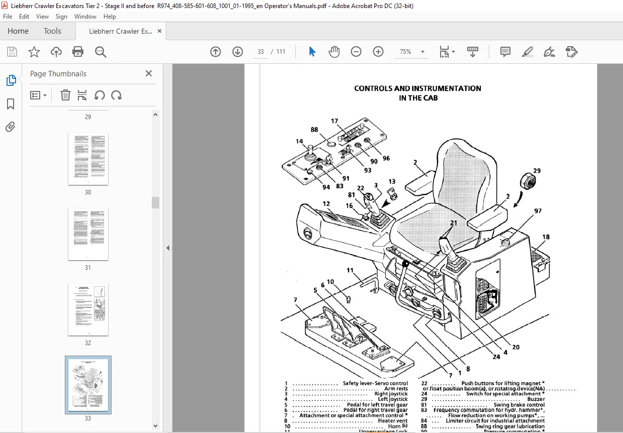 Liebherr R 974B Litronic Operation and Maintenance Manual - PDF DOWNLOAD - Image 4