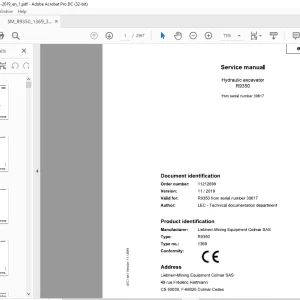 Liebherr R9350 1369 Hydraulic Excavator Service Manual 30617 - PDF DOWNLOAD
