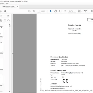 Liebherr R9350 1369 Hydraulic Excavator Service Manual 30617 - PDF DOWNLOAD