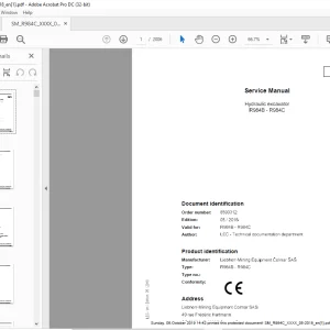 Liebherr R984B - R984C Hydraulic Excavator Service Manual - PDF DOWNLOAD