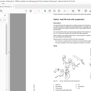 Liebherr Wheeled and Crawler Excavators  Working Tools Manual -  PDF DOWNLOAD
