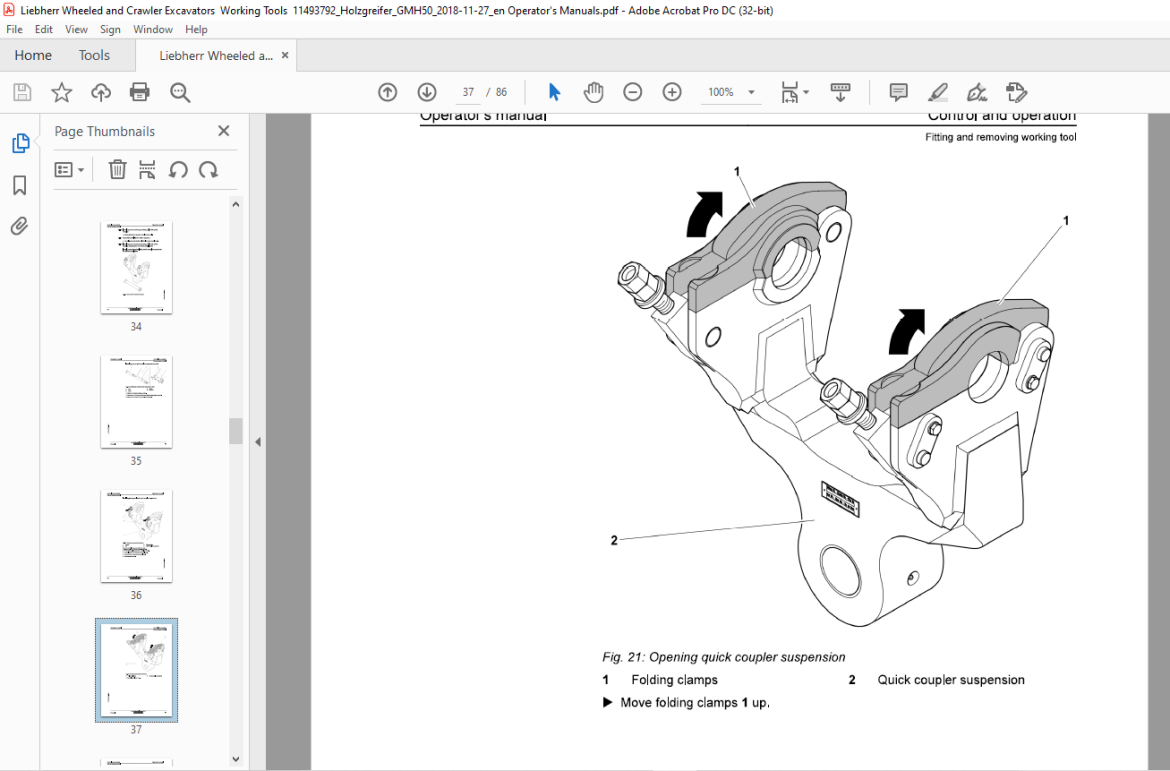 Liebherr Wood grapple GMH50 Operator's manual - PDF DOWNLOAD ...