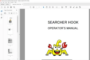 Maeda SEARCHER HOOK Operation Manual - PDF DOWNLOAD