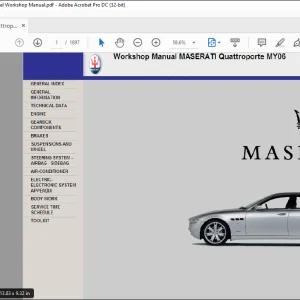Maserati Quattroporte MY06 Workshop Manual - PDF DOWNLOAD