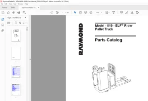 RAYMOND 019 - ELF® Rider Pallet Truck Parts Catalog Manual SN41,000 - PDF DOWNLOAD