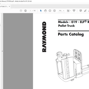 RAYMOND 019 - ELF® Rider Pallet Truck Parts Catalog Manual SN57000 and UP - PDF DOWNLOAD