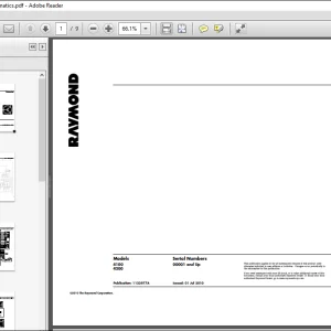 RAYMOND 4100 4200 Schematics Manual 00001 and Up -  PDF DOWNLOAD