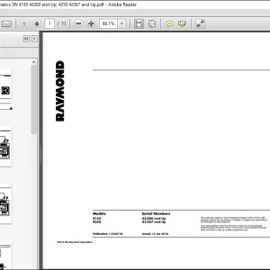 RAYMOND 4150 4250 Schematics Manual - PDF DOWNLOAD