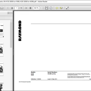 RAYMOND 4150 4250 Schematics Manual 30,000 and Up - PDF DOWNLOAD