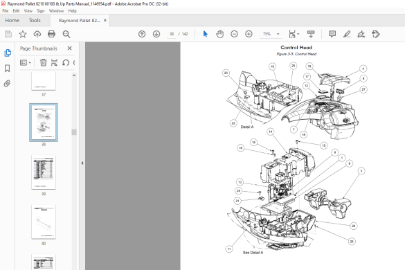 RAYMOND 8210 Walkie Pallet Truck Parts Manual 1146954 - PDF DOWNLOAD ...