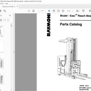 RAYMOND Easi™ Reach Mast Parts Catalog Manual SN0001 and up - PDF DOWNLOAD