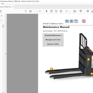 RAYMOND Pallet 8210 Maintenance Manual SN821-15-00100 & Up - PDF DOWNLOAD