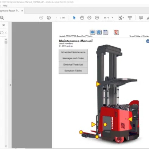 RAYMOND Reach-Fork ® Trucks 7700 7720 Maintenance Manual SN31,001 and up -  PDF DOWNLOAD