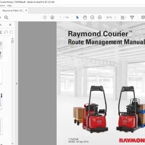 Raymond 3010 Center Rider Pallet Truck & 3020 Tow Tractor Route Management Manual 1134254B - PDF DOWNLOAD