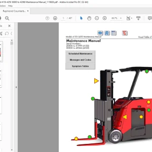 Raymond 4150 4250 Stand-Up Counterbalanced Lift Truck With The ACR System Maintenance Manual 1119828C - PDF DOWNLOAD