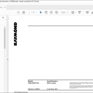 Raymond 7200 7300 7310 Reach-Fork® Trucks Schematics Manual SN 00101 and up - PDF DOWNLOAD