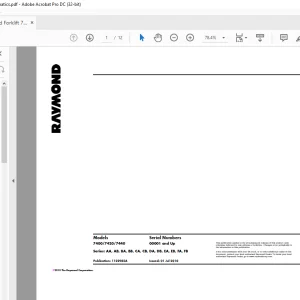 Raymond 7400 7420 7440 Schematics Manual -  PDF DOWNLOAD