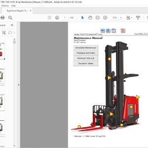 Raymond 7500 7520 Reach-Fork® Trucks With The ACR System™ Maintenance Manual SN 31001 and up - PDF DOWNLOAD
