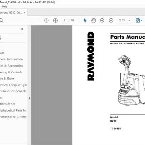 Raymond 8210 Walkie Pallet Truck Parts Manual 1146954 -  PDF DOWNLOAD