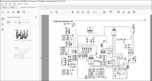 Raymond Counterbalanced 4750 Schematics Manual SN 00001 and up - PDF ...