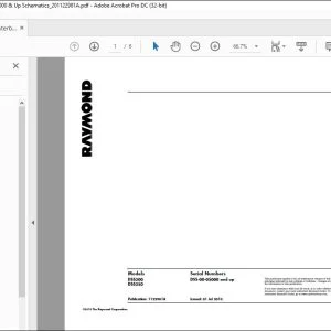 Raymond DSS300 DSS350 Schematics Manual SNDSS-00-05000 and up - PDF DOWNLOAD
