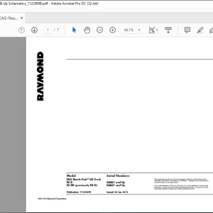 Raymond EASi Reach-Fork® Lift Truck EZ-D EZ-DD (previously DZ-D) Schematics Manual  - PDF DOWNLOAD