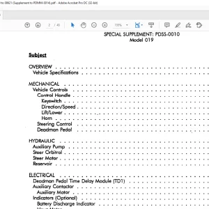 Raymond Forklift 019 Operation & Maintenance Manual SN 019-90-6838 and up - PDF DOWNLOAD