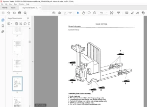 Raymond Forklift 101T-F40L Maintenance Instruction Manual SN 101-93-03351 and Up - PDF DOWNLOAD