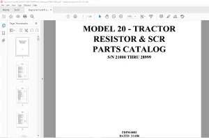 Raymond Forklift 20 Tractor Resistor & SCR Parts Catalog Manual SN 21000 Thru 28999 - PDF DOWNLOAD