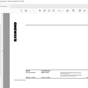 Raymond Forklift 212 218 & 233 Gofer Schematics Manual SN 00001 and up - PDF DOWNLOAD