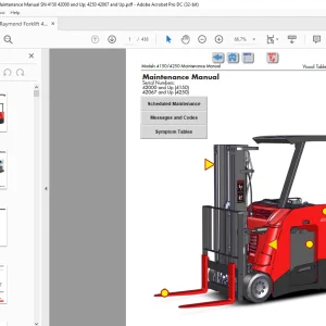 Raymond Forklift 4150 4250 Maintenance Manual 1193671 - PDF DOWNLOAD