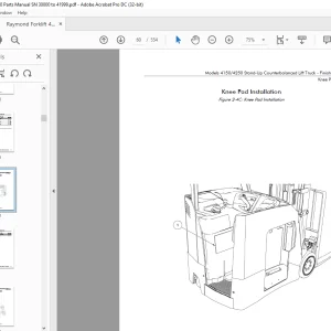 Raymond Forklift 4150 4250 Stand-Up Counterbalanced Lift Truck With The ACR System™ Parts Manual SN30000 to 41999 -  PDF DOWNLOAD