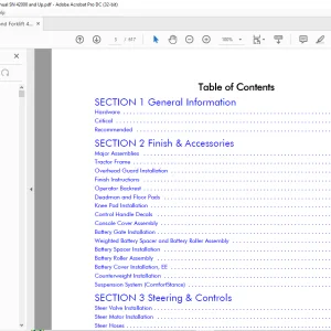 Raymond Forklift 4150 4250 Stand-Up Counterbalanced Lift Truck With The ACR System™ Parts Manual - PDF DOWNLOAD