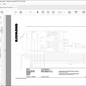 Raymond Forklift 440C30/C35/C40 470C30/C40/C50 470C50H 470C50L 470C60 Schematics Manual - PDF DOWNLOAD