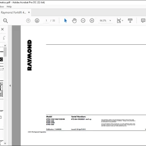 Raymond Forklift 4700 C30 C40 C50HM 4700 C50 4700 C50L 4700 C60 Schematics Manual  - PDF DOWNLOAD