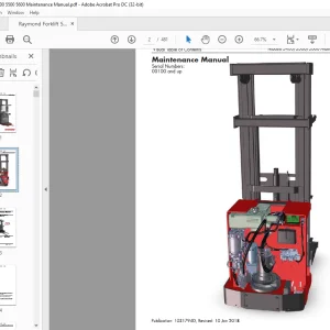 Raymond Forklift 5400 5500 5600 High-Level Orderpicker Maintenance Manual 1031794D - PDF DOWNLOAD