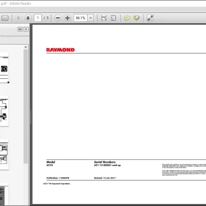 Raymond Forklift 6210 Schematics Manual 621-15-00001 and up - PDF DOWNLOAD