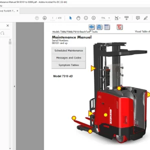Raymond Forklift 7200 7300 7310 Maintenance Manual SN00101 and up  - PDF DOWNLOAD