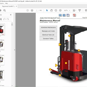 Raymond Forklift 7500 7520 Maintenance Manual SN 65001 and Up -  PDF DOWNLOAD
