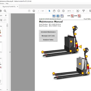 Raymond Forklift 8210 & 8250 Pallet Trucks Maintenance Manual 1146945-001D - PDF DOWNLOAD