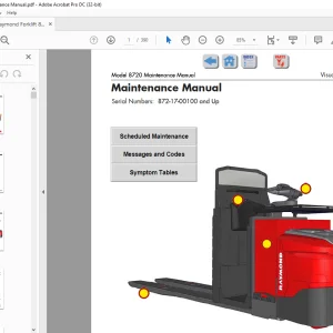 Raymond Forklift 8720 2nd Level Orderpicker Maintenance Manual SN 872-17-00101 and up - PDF DOWNLOAD
