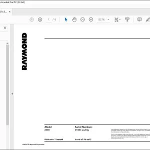 Raymond Forklift 8900 Schematics Manual SN 01003 and up - PDF DOWNLOAD