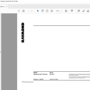 Raymond Forklift EASi Reach-Fork ® Lift Truck Series ET-F, DT-F Schematics Manual - PDF DOWNLOAD