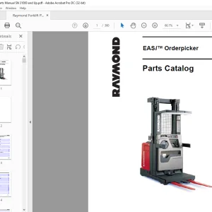 Raymond Forklift EASi™ Orderpicker Parts Catalog Manual - PDF DOWNLOAD