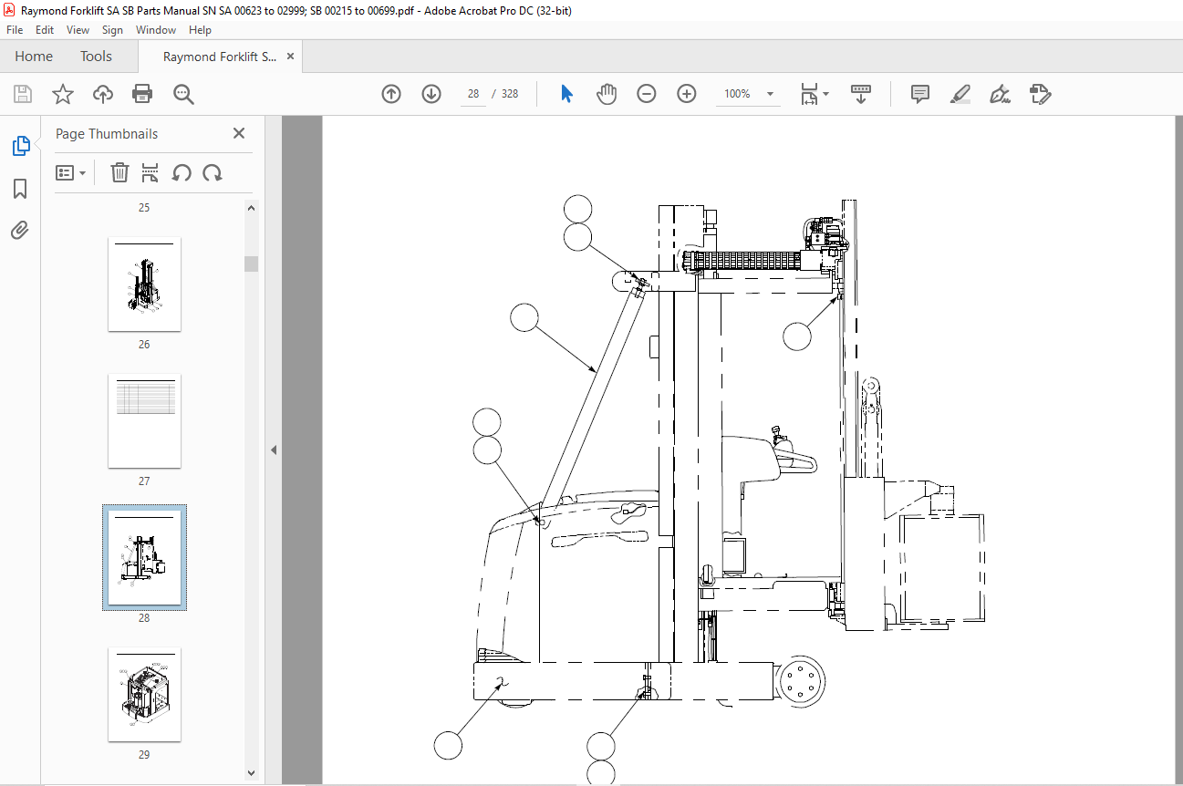 Raymond Forklift SA SB Parts Catalog Manual - PDF DOWNLOAD ...