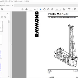 Raymond Forklift The Raymond® Transtacker TRT Parts Manual 1036238 -  PDF DOWNLOAD