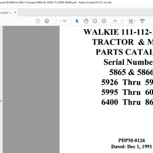 Raymond Forklift Walkie 111 112 113 114 Tractor & Mast Parts Catalog Manual - PDF DOWNLOAD